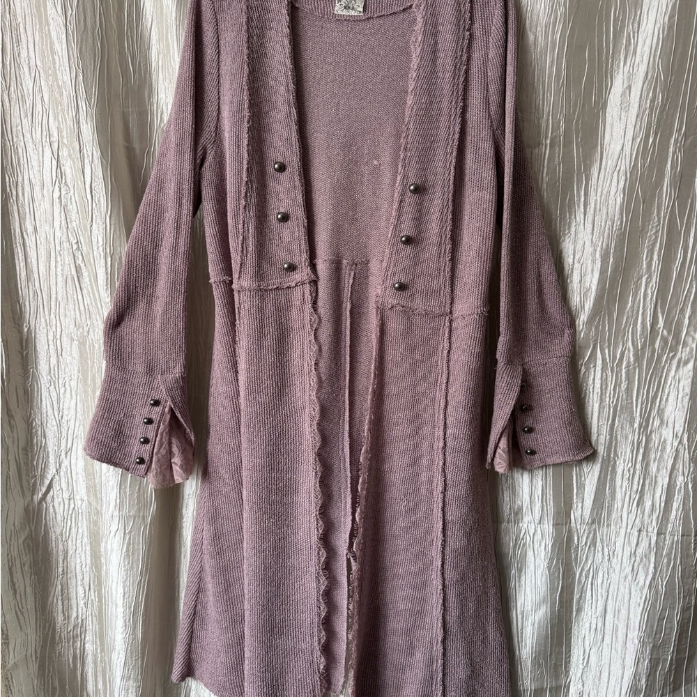 Vocal Pink Long Cardigan Sweater